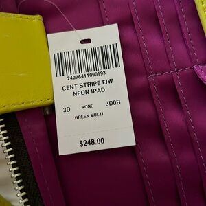 Henri Bendel Centro Stripe E/M Neon IPad